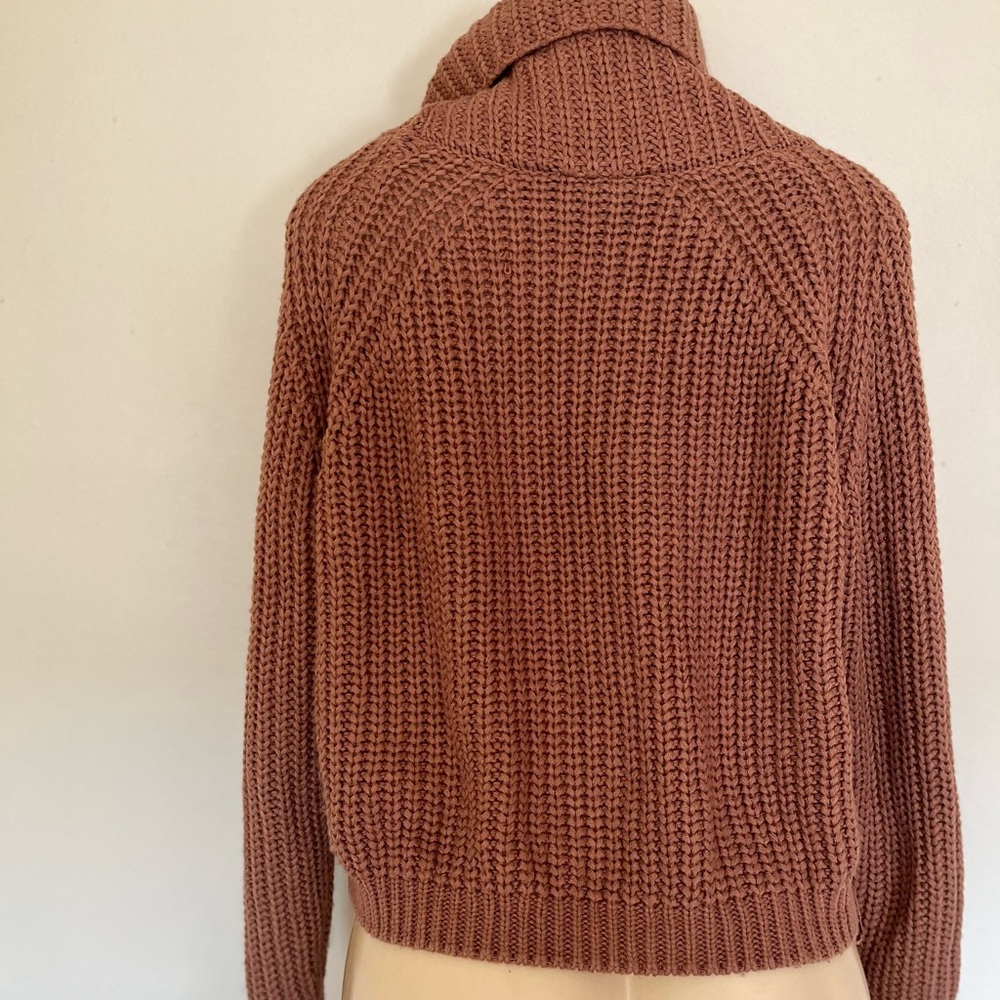moon & madison Warm Brown Cowl Neck Sweater - Picture 2 of 3